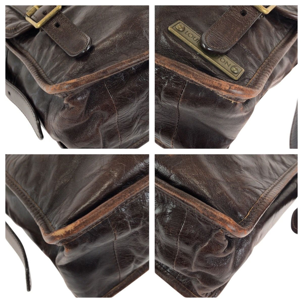 Louis Vuitton Cuir Soana Trotteur Brown Gold Leather Shoulder — view 3