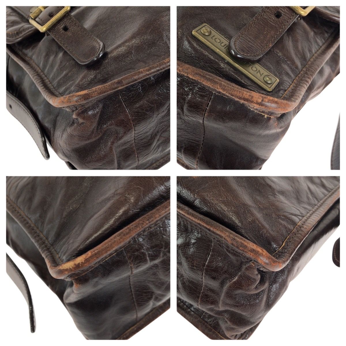 Louis Vuitton Cuir Soana Trotteur Brown Gold Leather Shoulder — view 3