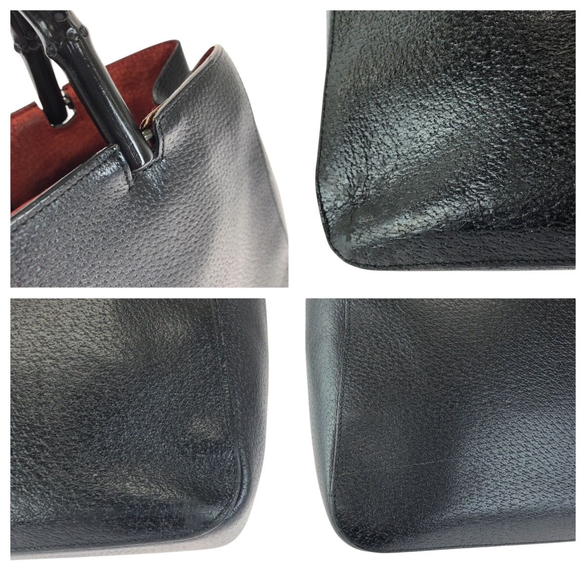 Gucci Bamboo Black Silver Leather 002 Tote — view 6