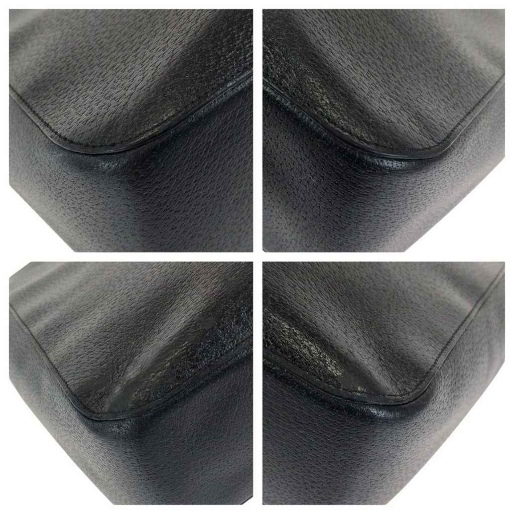 Gucci Bamboo Black Silver Leather 002 Tote — view 3
