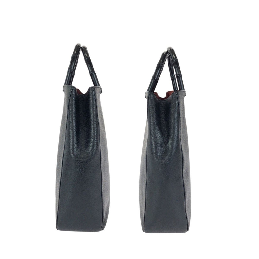 Gucci Bamboo Black Silver Leather 002 Tote — view 8