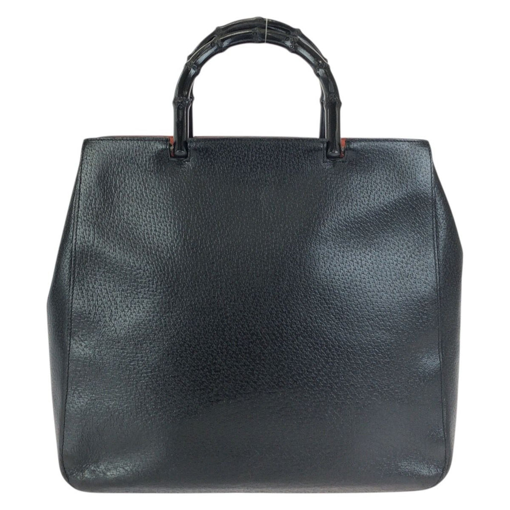 Gucci Bamboo Black Silver Leather 002 Tote — view 2