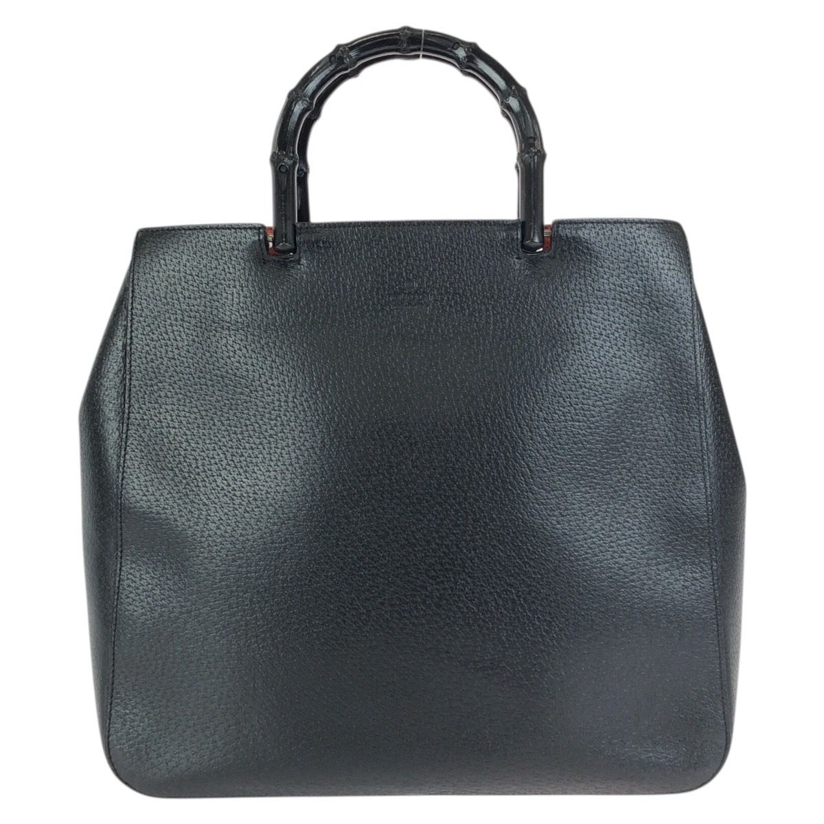 Gucci Bamboo Black Silver Leather 002 Tote