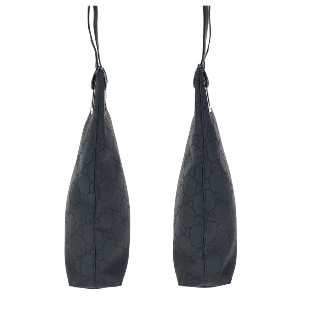 Gucci GG Pattern Black Gunmetal Nylon 001 Shoulder — view 8