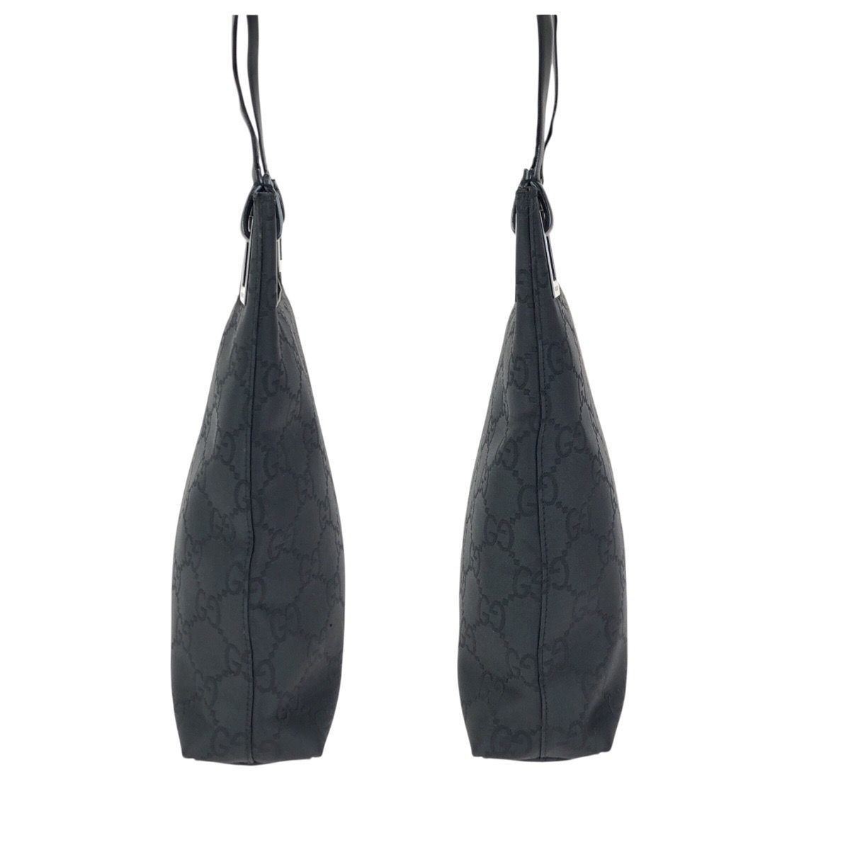 Gucci GG Pattern Black Gunmetal Nylon 001 Shoulder — view 8