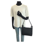 Gucci GG Pattern Black Gunmetal Nylon 001 Shoulder — view 7