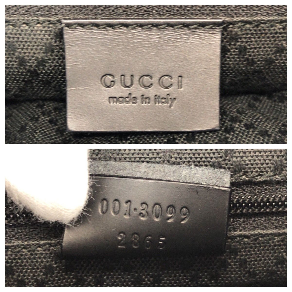 Gucci GG Pattern Black Gunmetal Nylon 001 Shoulder — view 4