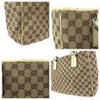 Gucci Beige Gunmetal GG Canvas Leather Tote — view 5
