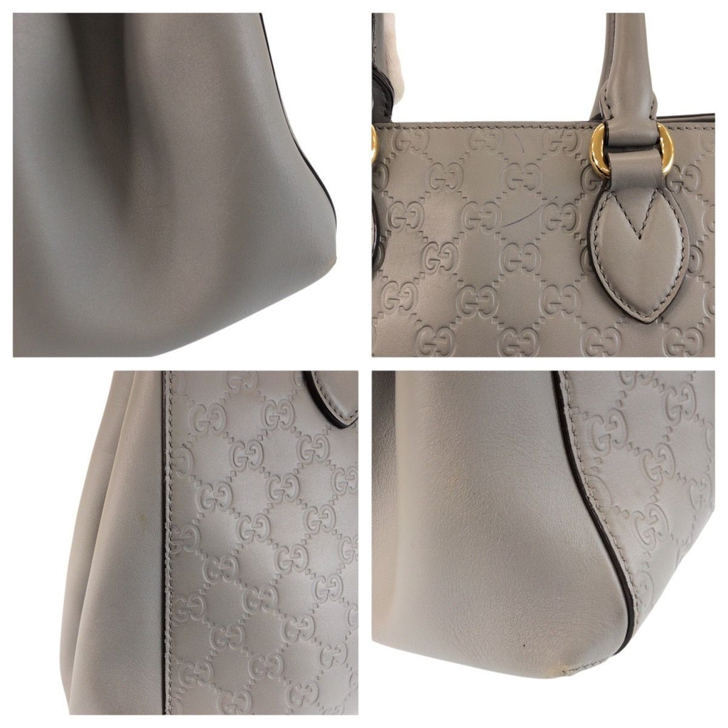 Gucci Guccissima Gray Gold Leather Tote — view 5