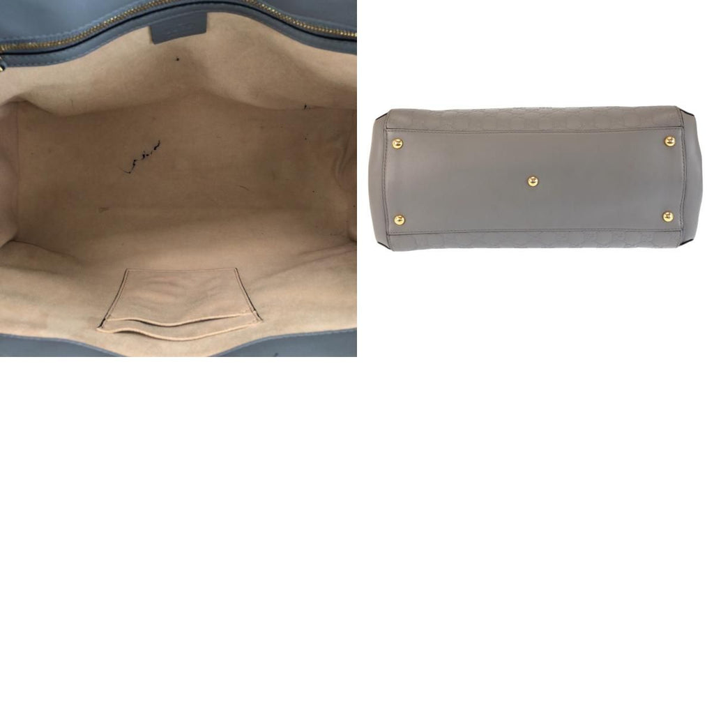 Gucci Guccissima Gray Gold Leather Tote — view 9