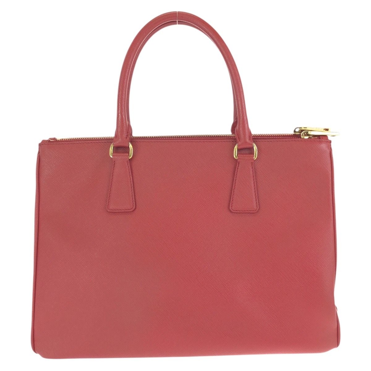 Prada Saffiano Red Gold Leather Tote — view 2