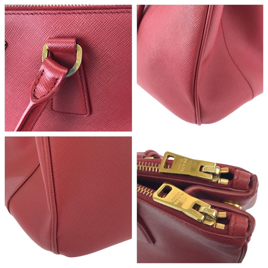 Prada Saffiano Red Gold Leather Tote — view 5