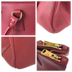 Prada Saffiano Red Gold Leather Tote — view 5