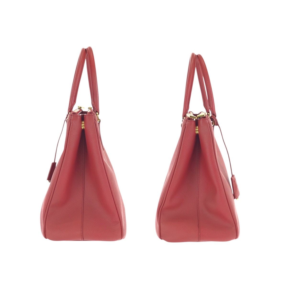 Prada Saffiano Red Gold Leather Tote — view 8