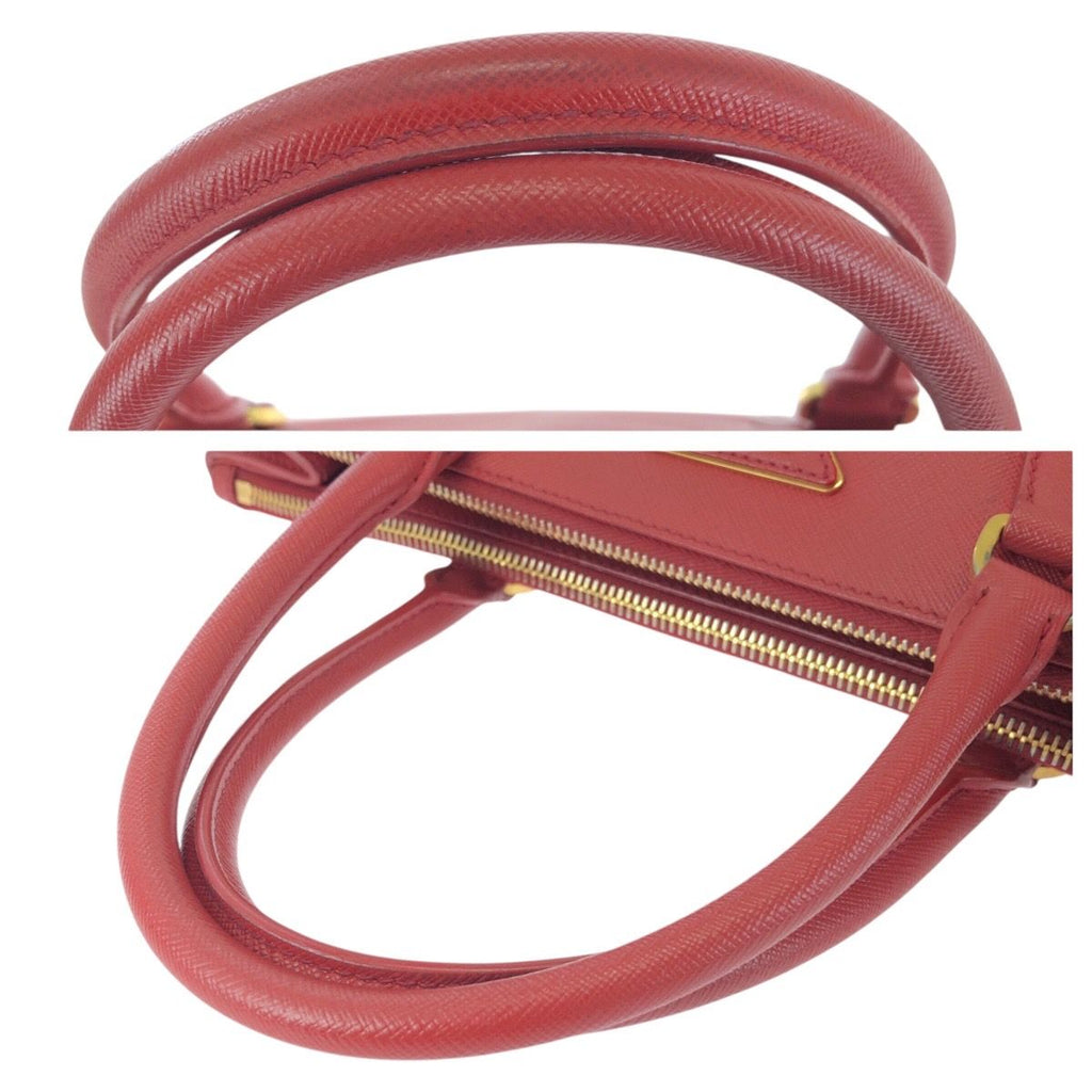 Prada Saffiano Red Gold Leather Tote — view 6
