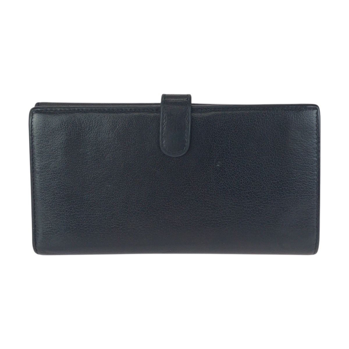 Chanel Camellia CC Logo Black Silver Leather Wallet — view 2