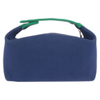 Hermes Bride-a-Brac PM Marine Blue Green Toile Ash Handbag Pouch Makeup — view 2
