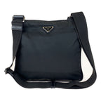 Prada Tessuto Black Silver Nylon Shoulder — view 2
