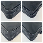 Prada Tessuto Black Silver Nylon Shoulder — view 3