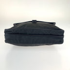 Prada Tessuto Black Silver Nylon Shoulder — view 9