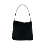 Prada Tessuto Plastic Handle Black Clear Nylon Hobo Shoulder — view 2