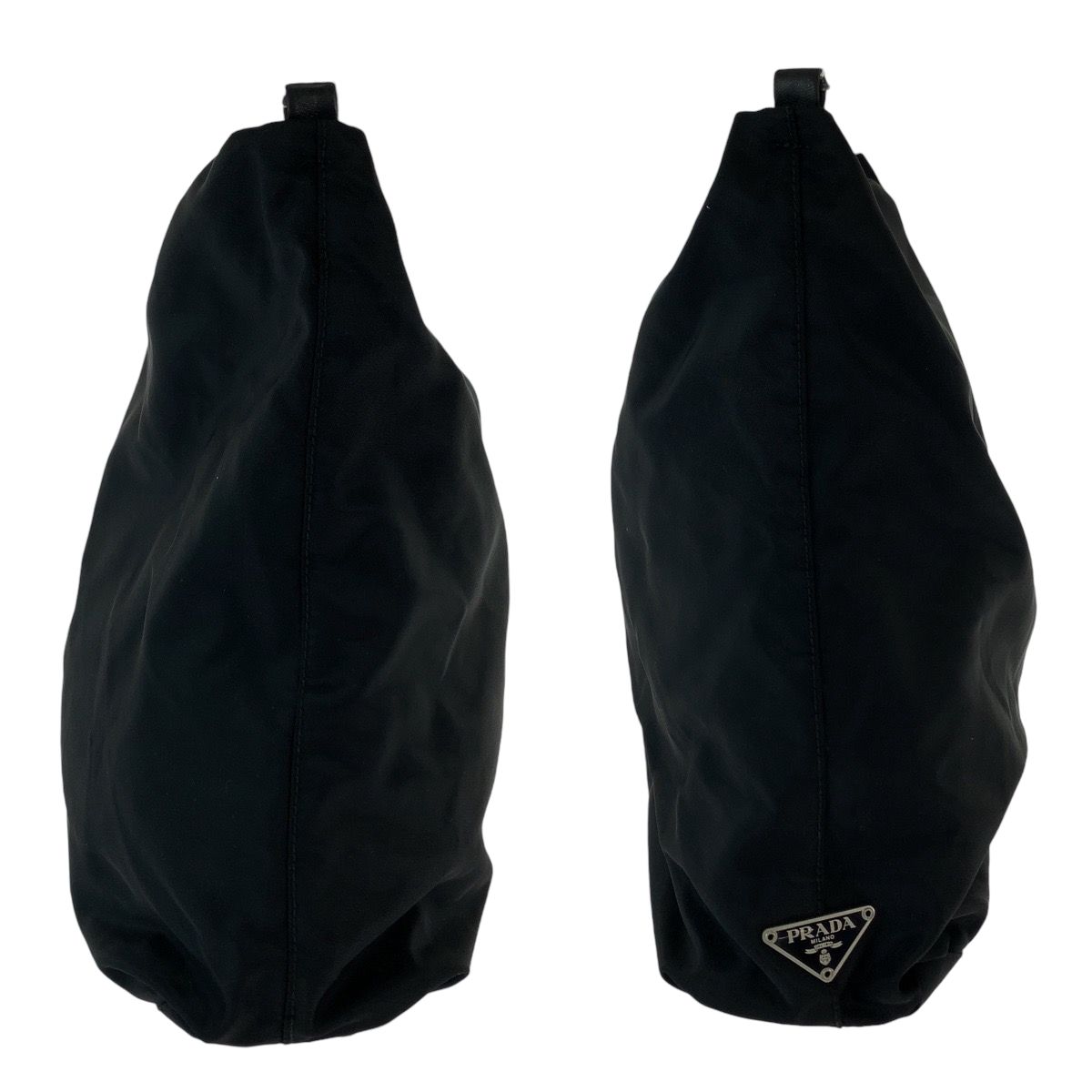 Prada Tessuto Plastic Handle Black Clear Nylon Hobo Shoulder — view 8