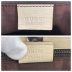 Gucci Beige White GG Supreme Canvas Leather Tote Shoulder — view 4