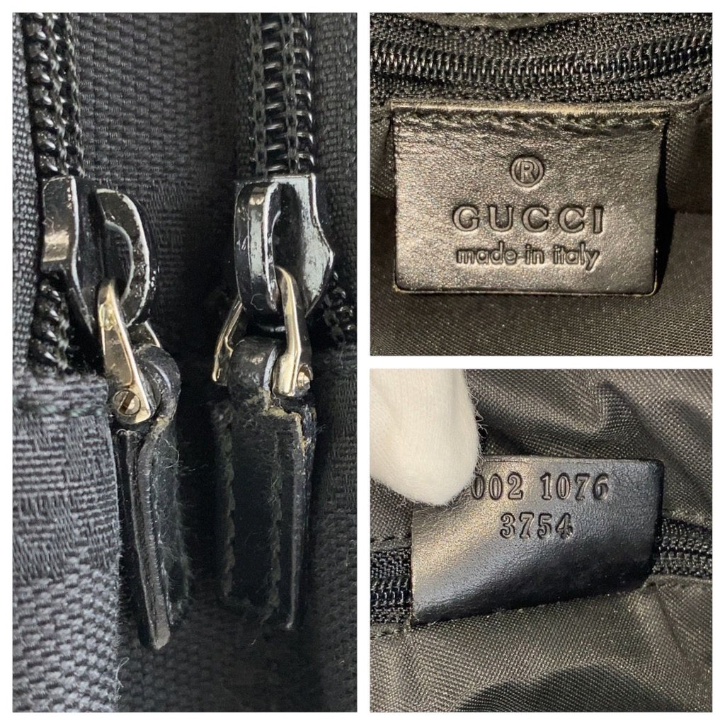 Gucci Black GG Canvas Leather 002 Shoulder — view 4