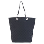 Gucci Black GG Canvas Leather Tote Shoulder — view 2