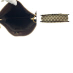 Gucci Plate Charm Beige Brown Gold GG Canvas Shoulder Bag Pochette — view 9