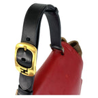 Fendi Pecan Silvana Red Brown Leather Canvas 2-Way Shoulder — view 8