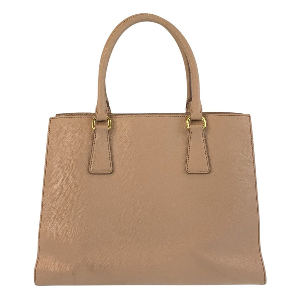 Prada Saffiano Pink Beige Gold Leather Tote — view 2