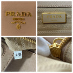 Prada Saffiano Pink Beige Gold Leather Tote — view 4
