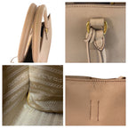 Prada Saffiano Pink Beige Gold Leather Tote — view 6