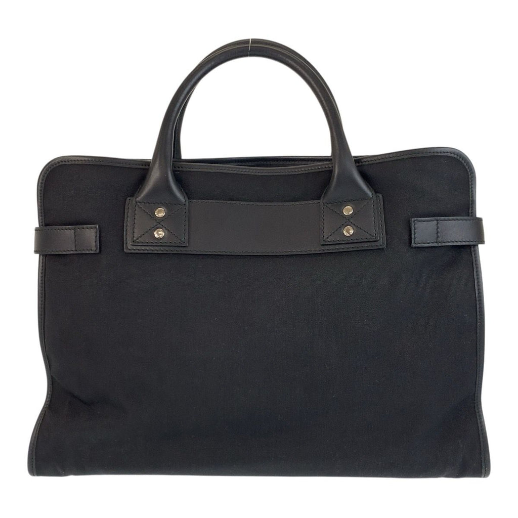 Gucci Sherry Line Black Silver Nylon Leather Business Briefcase — view 2
