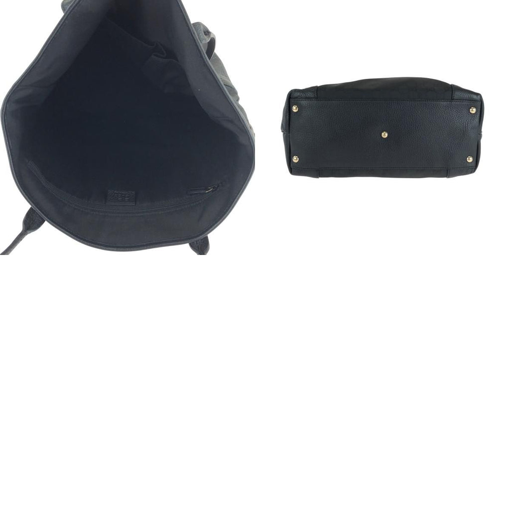Gucci Black Gold Nylon Tote — view 9