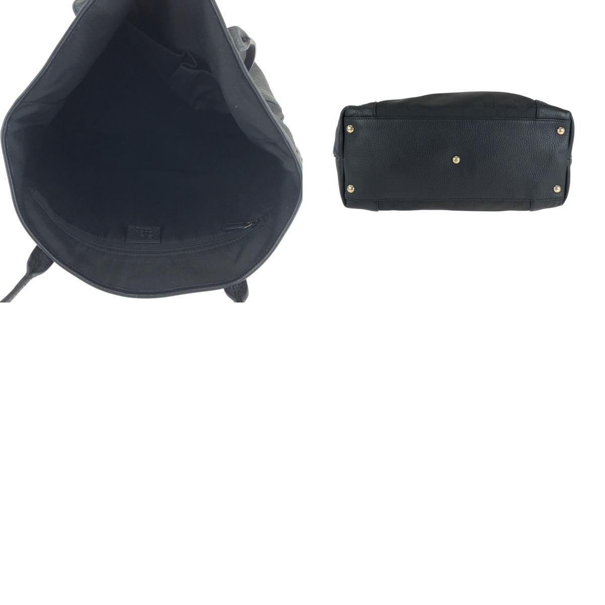 Gucci Black Gold Nylon Tote — view 9
