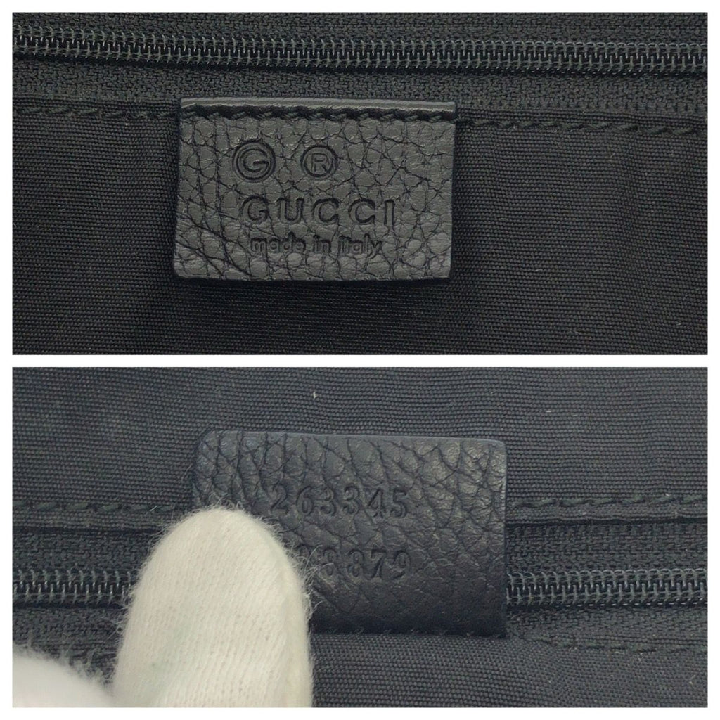 Gucci Black Gold Nylon Tote — view 4
