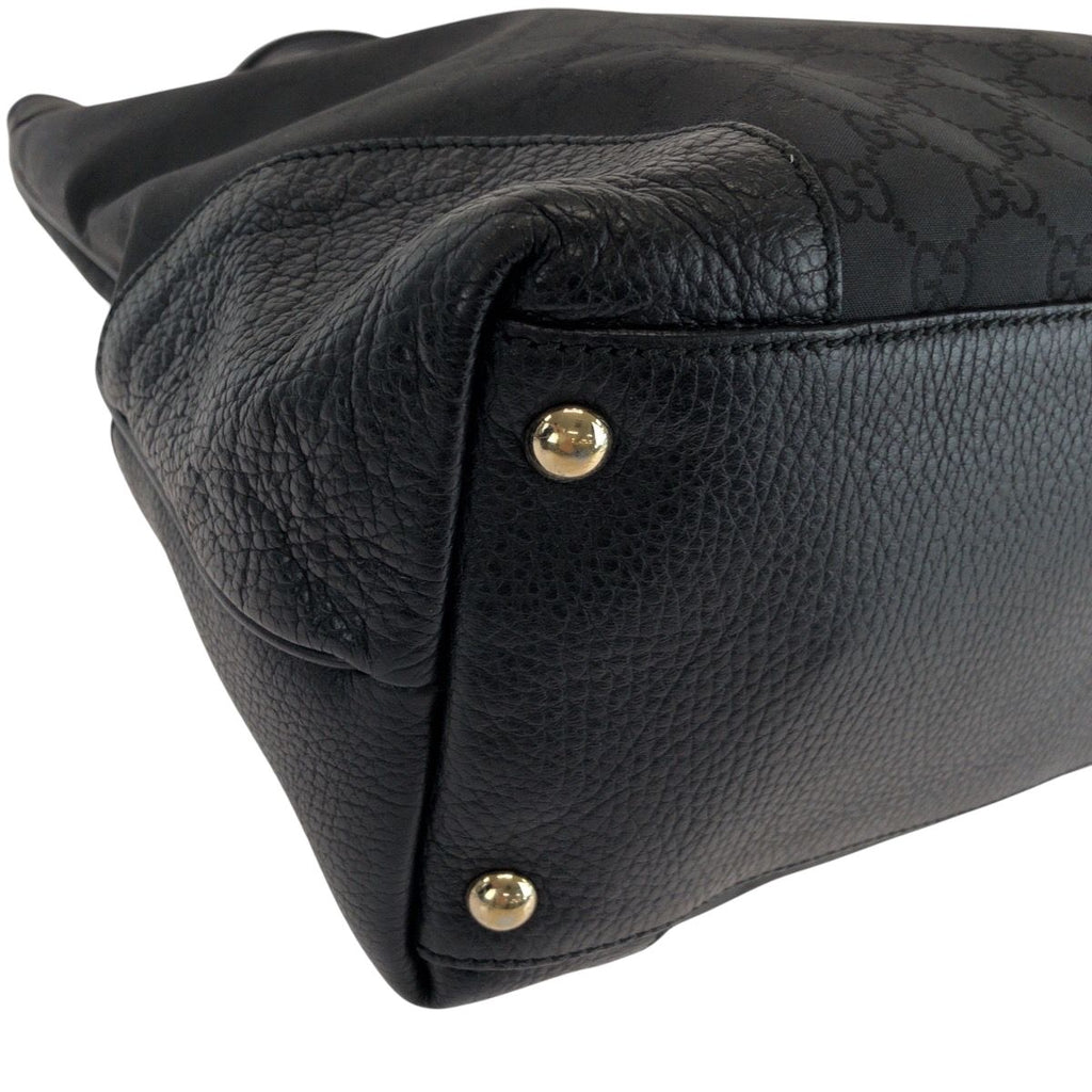Gucci Black Gold Nylon Tote — view 6