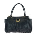 Gucci Abbey Black Silver Leather Tote Shoulder