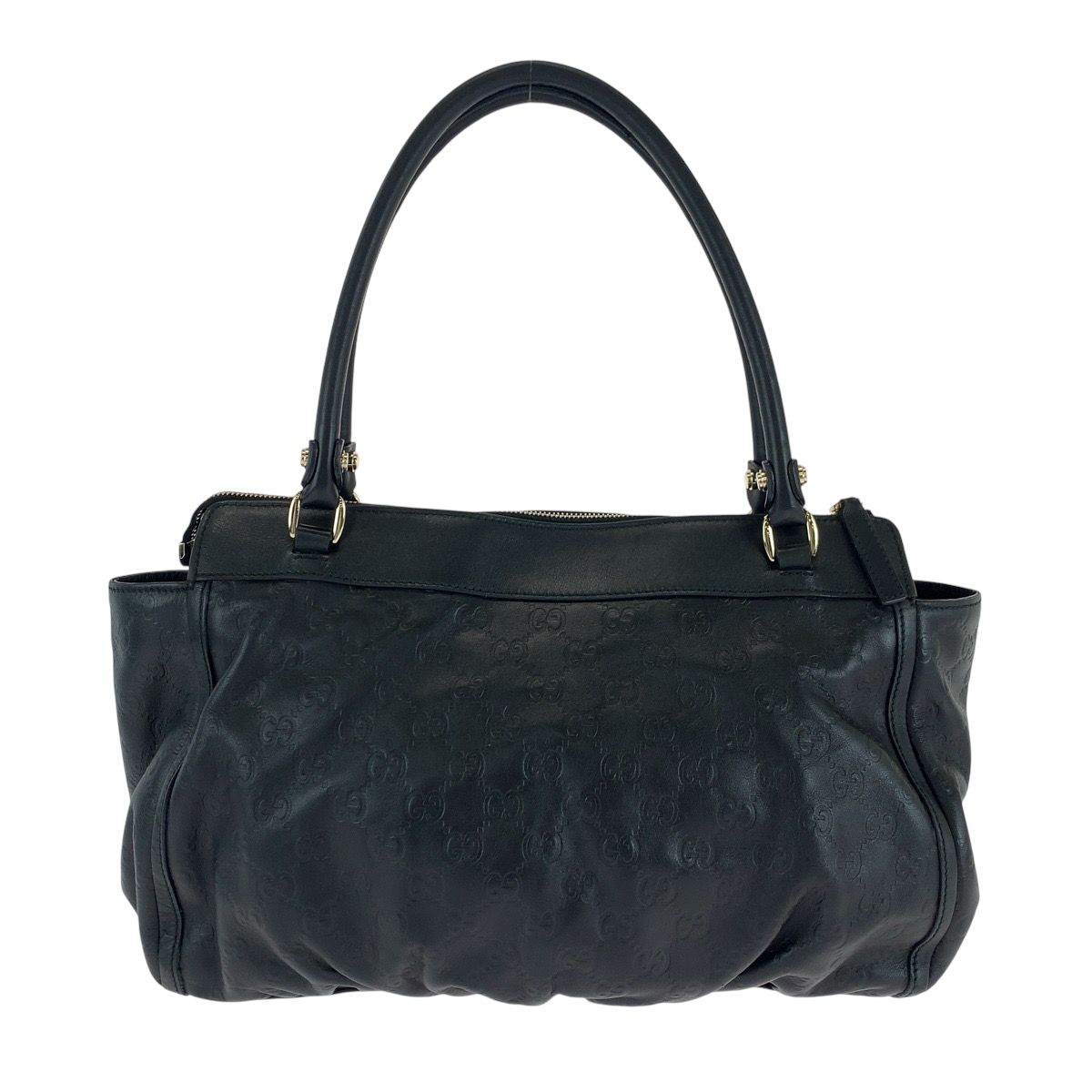Gucci Abbey Black Silver Leather Tote Shoulder — view 2