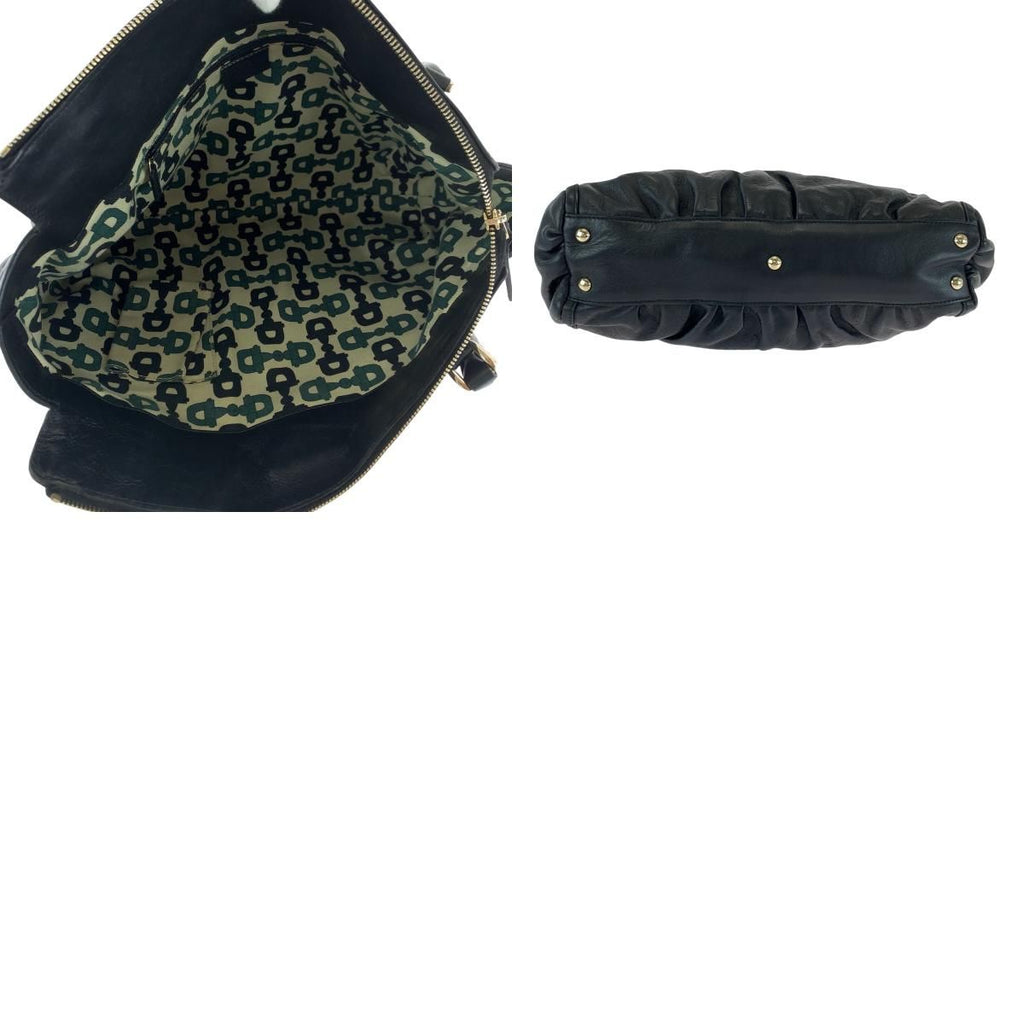 Gucci Abbey Black Silver Leather Tote Shoulder — view 9