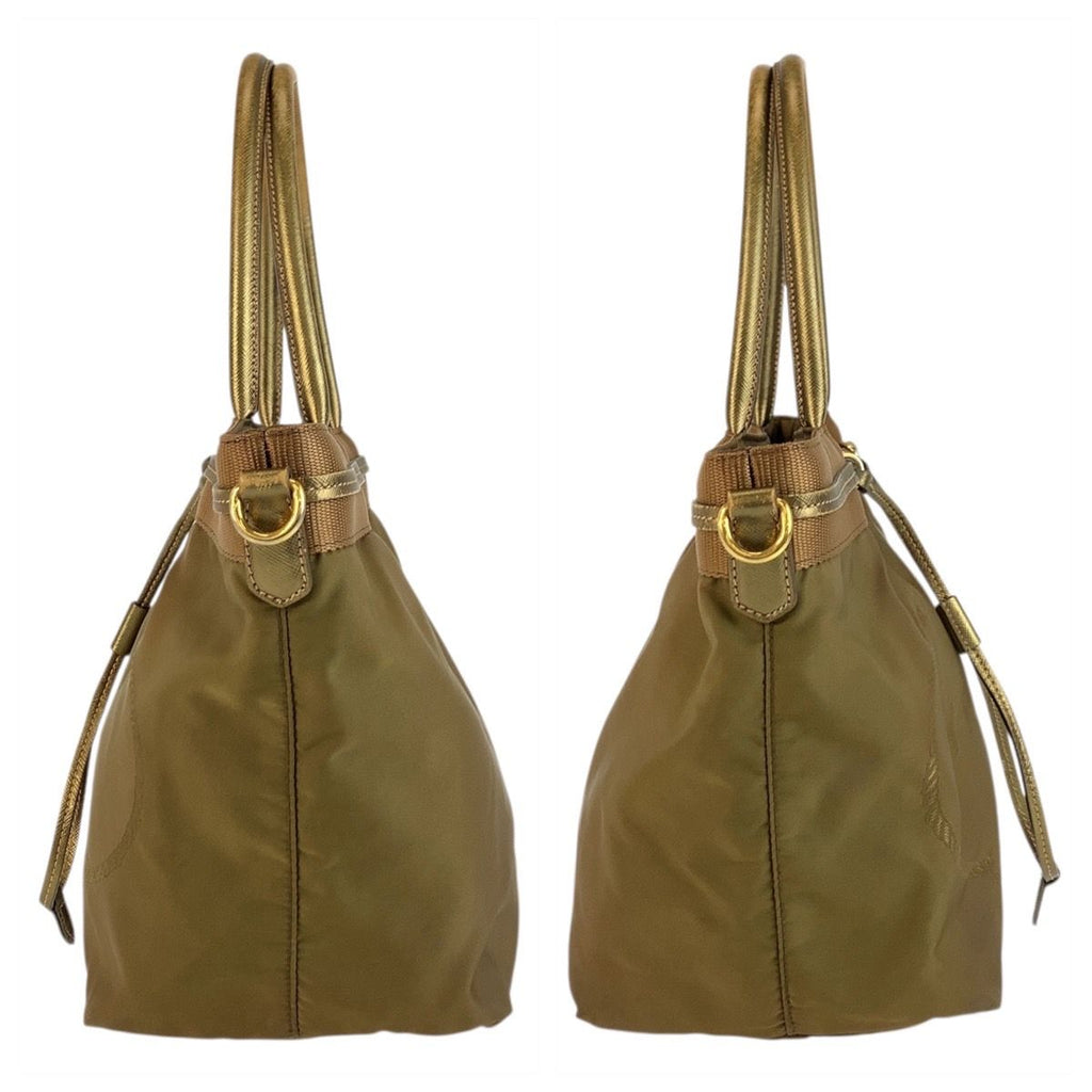 Prada Jacquard Tessuto Khaki Nylon 31 Tote — view 7