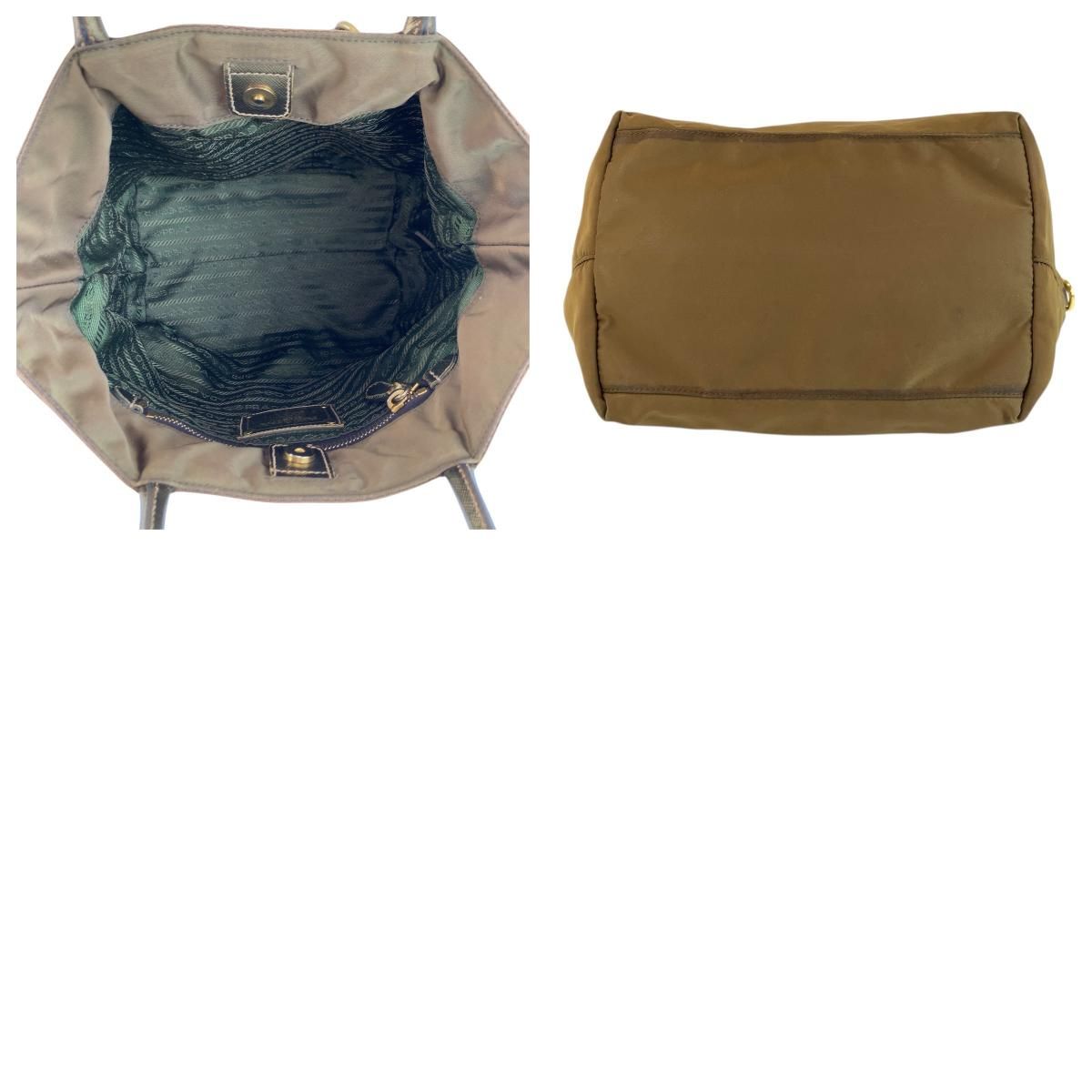 Prada Jacquard Tessuto Khaki Nylon 31 Tote — view 9
