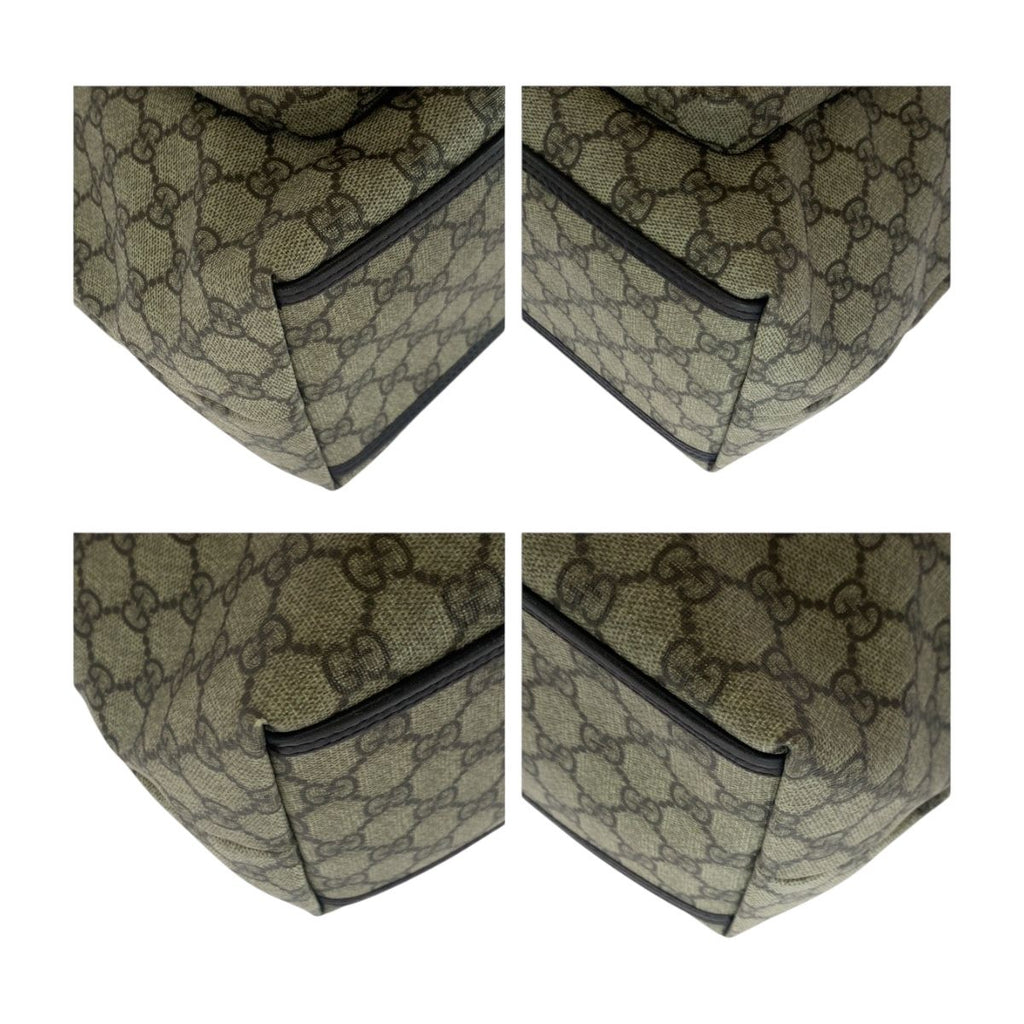 Gucci Beige Brown Silver GG Supreme Canvas Tote Shoulder — view 3