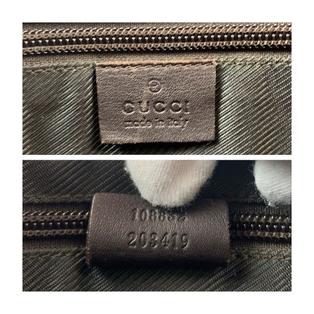 Gucci Beige Brown Silver GG Supreme Canvas Tote Shoulder — view 4