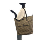 Gucci Beige Brown Silver GG Supreme Canvas Tote Shoulder — view 8