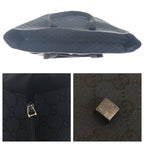 Gucci Black Silver GG Canvas Leather Tote Shoulder — view 5