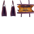 Loewe Anagram Purple Gold Suede Leather Tote Shoulder — view 9