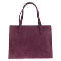 Loewe Anagram Purple Gold Suede Leather Tote Shoulder